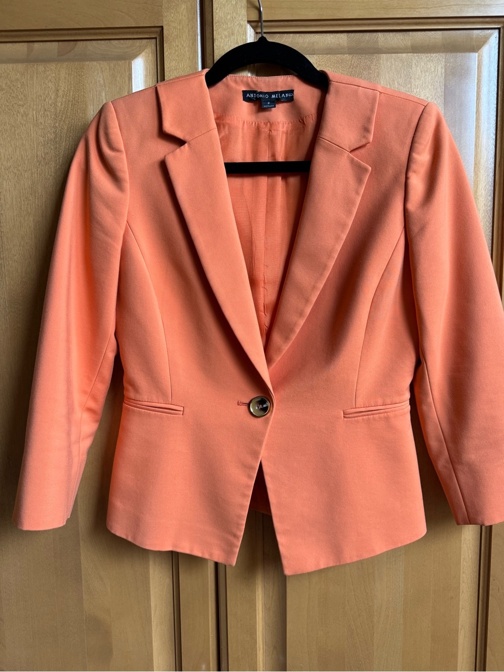 ANTONIO MELANI Coral Single-Button Notched-Lapel Blazer